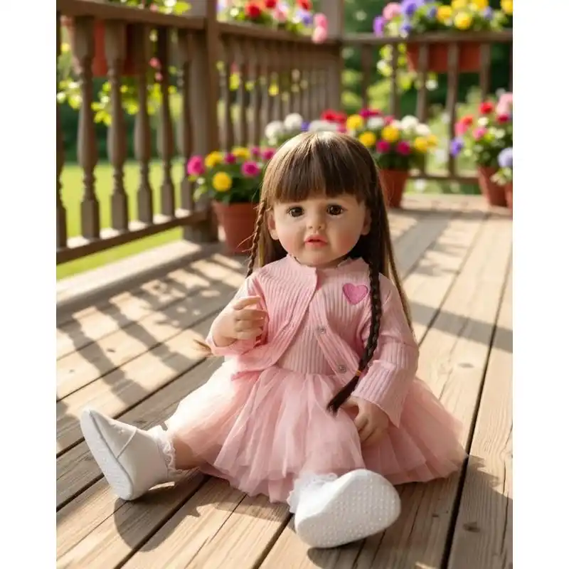 عروسک سیلیکونی سنسوردار جعبه‌ای کیوت 55 سانتی‌متری