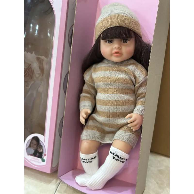 عروسک سیلیکونی سنسوردار جعبه‌ای کیوت 55 سانتی‌متری