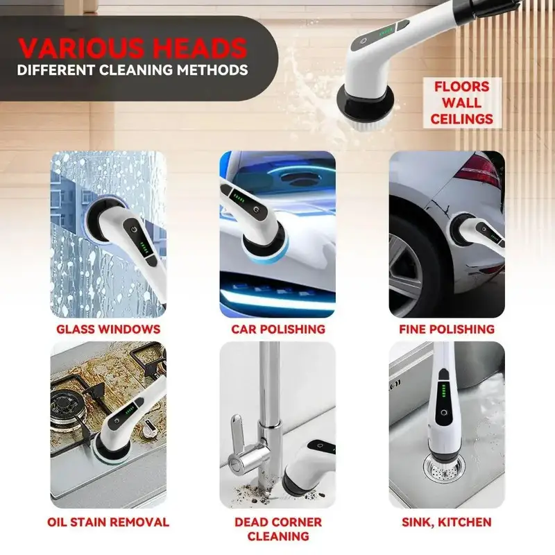 فرچه شستشوی شارژی چندکاره 9 در 1 مدل 9IN1